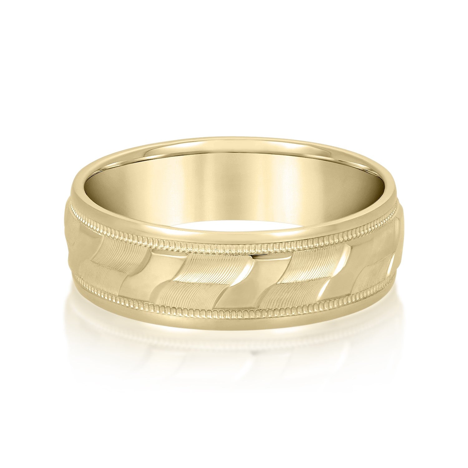Men's Diagonal Waves Design Band-VIRABYANI